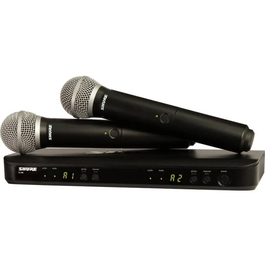 Shure BLX288/PG58 H10 Dual Handheld Wireless System, Black