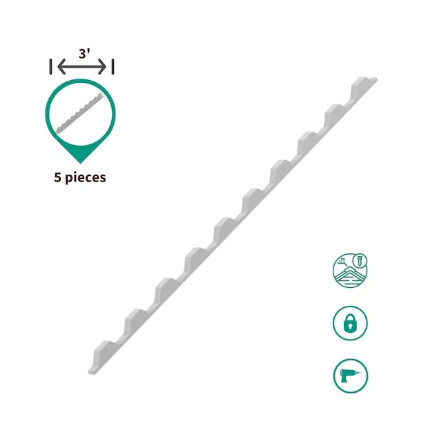 Tuftex 5-Pack Cross Link Polyethylene Solid Roof Panel Closure Strips