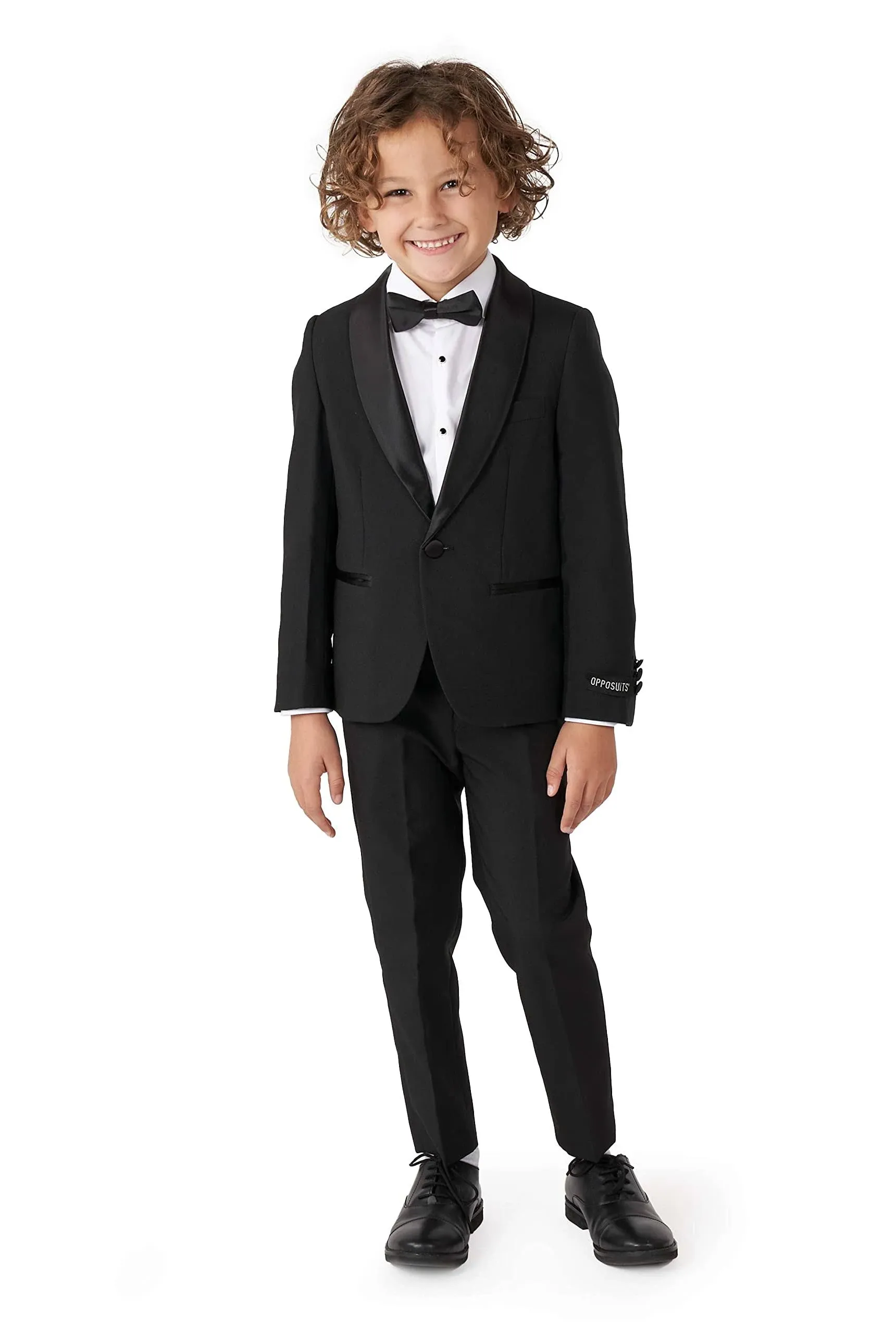 Opposuits Boys Formal Outfit - Premium Tuxedo Suit - Slim Fit -Includes Blazer, Pants and Bow Tie