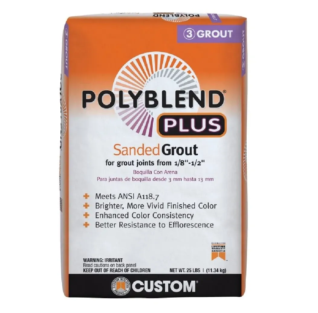 Polyblend Plus Sanded Grout, Brown Velvet, 25 lb.