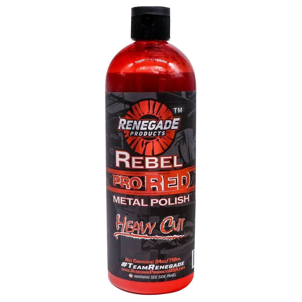 Renegade Products USA Rebel Pro Red Liquid Metal Polish by Heavy Cut Aluminum Polish for High Luster on Rims, Wheels, Tanks, Bum