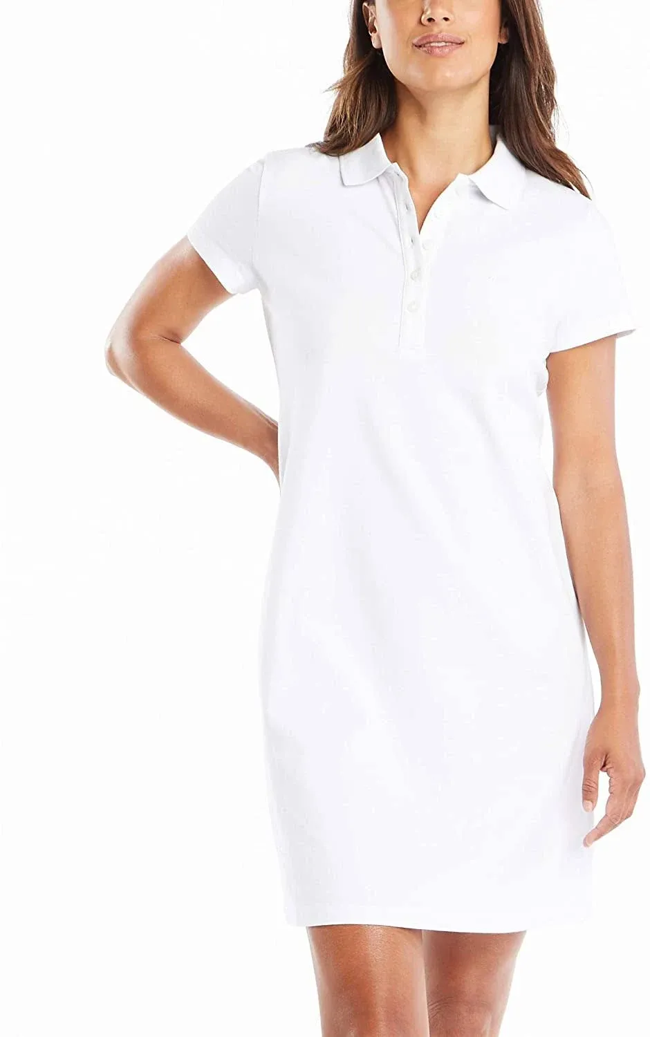 Nautica Women's Easy Classic Short Sleeve Stretch Cotton Polo Dress