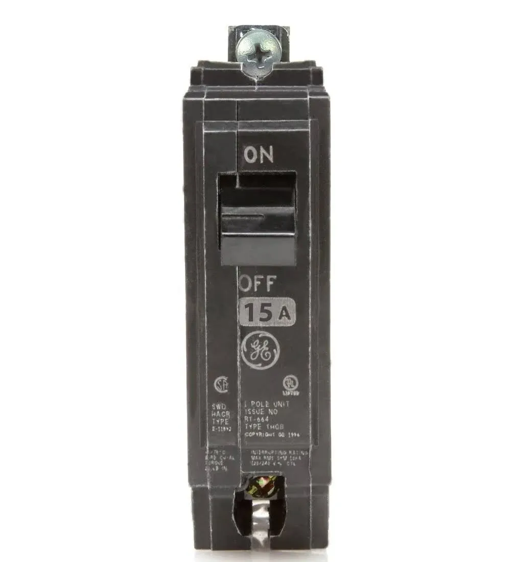 THQB1115 GE 15A 1 Pole Circuit Breaker NEW INVENTORY