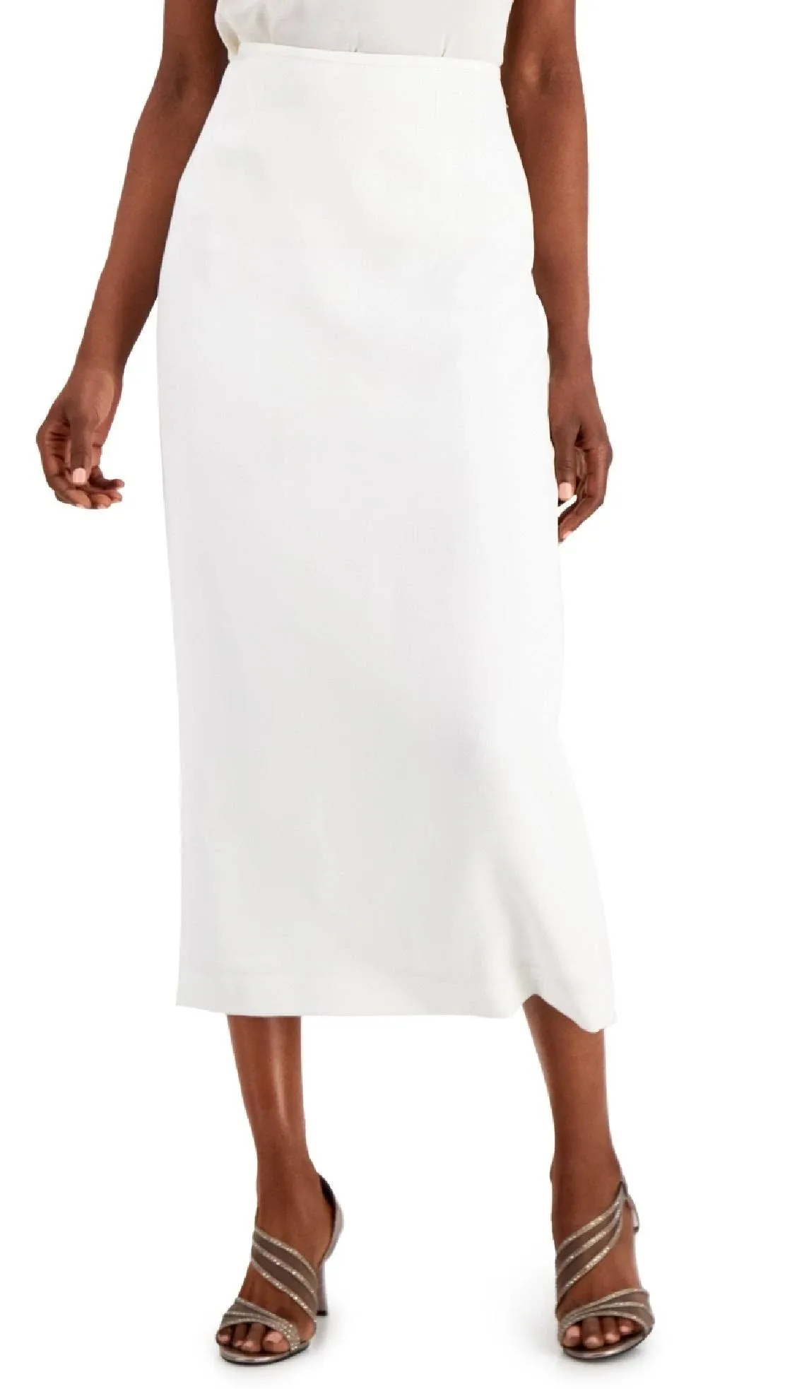 Kasper Crepe Column Skirt - White 16