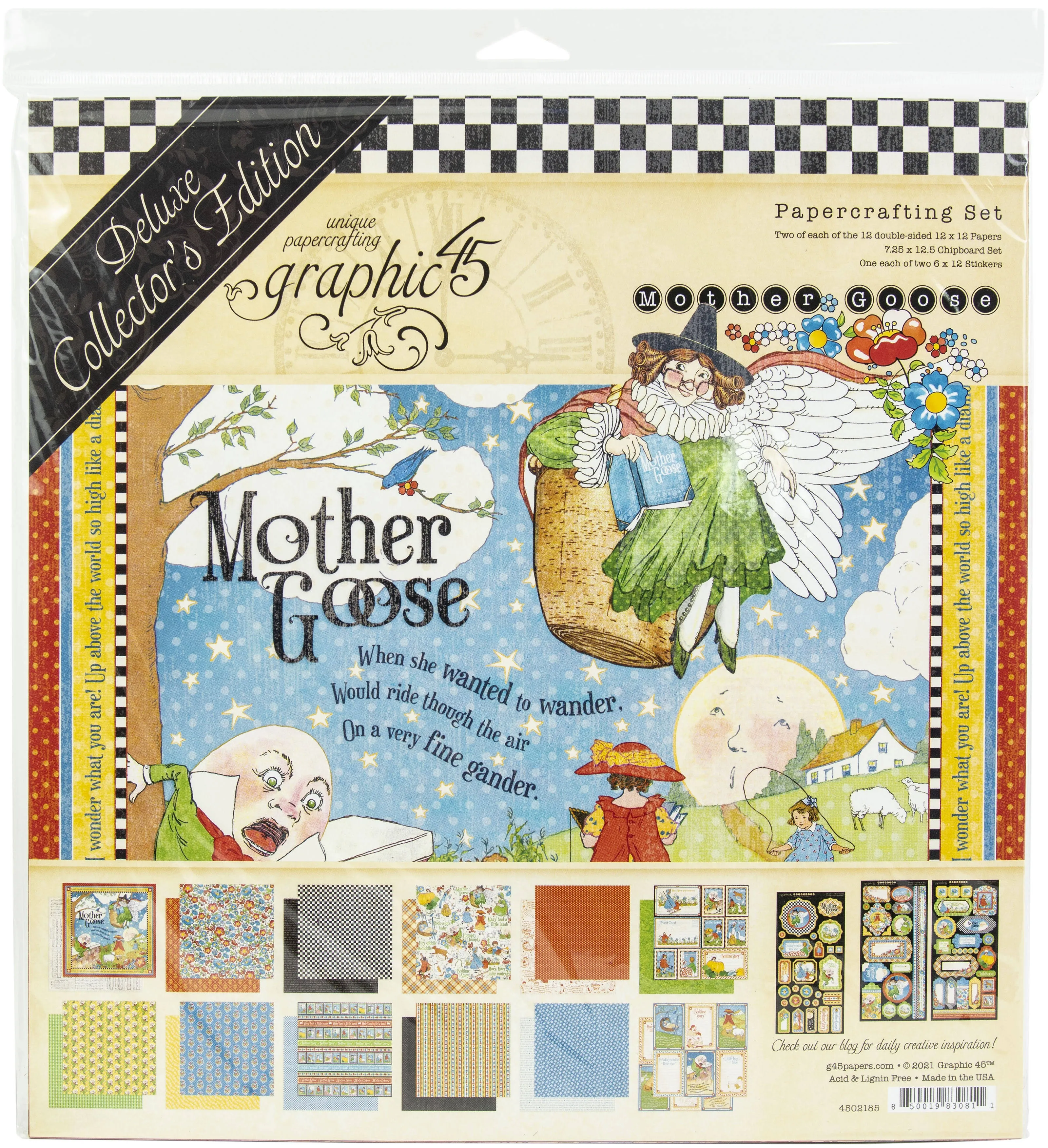 Graphic 45 Deluxe Collector&#039;s Edition Pack 12&#034;X12&#034;-Mother Goose