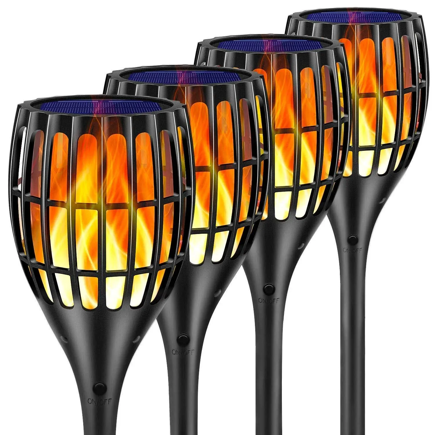 Ollivage Solar Lights Outdoor Upgraded, 43" Flickering Flames Torch