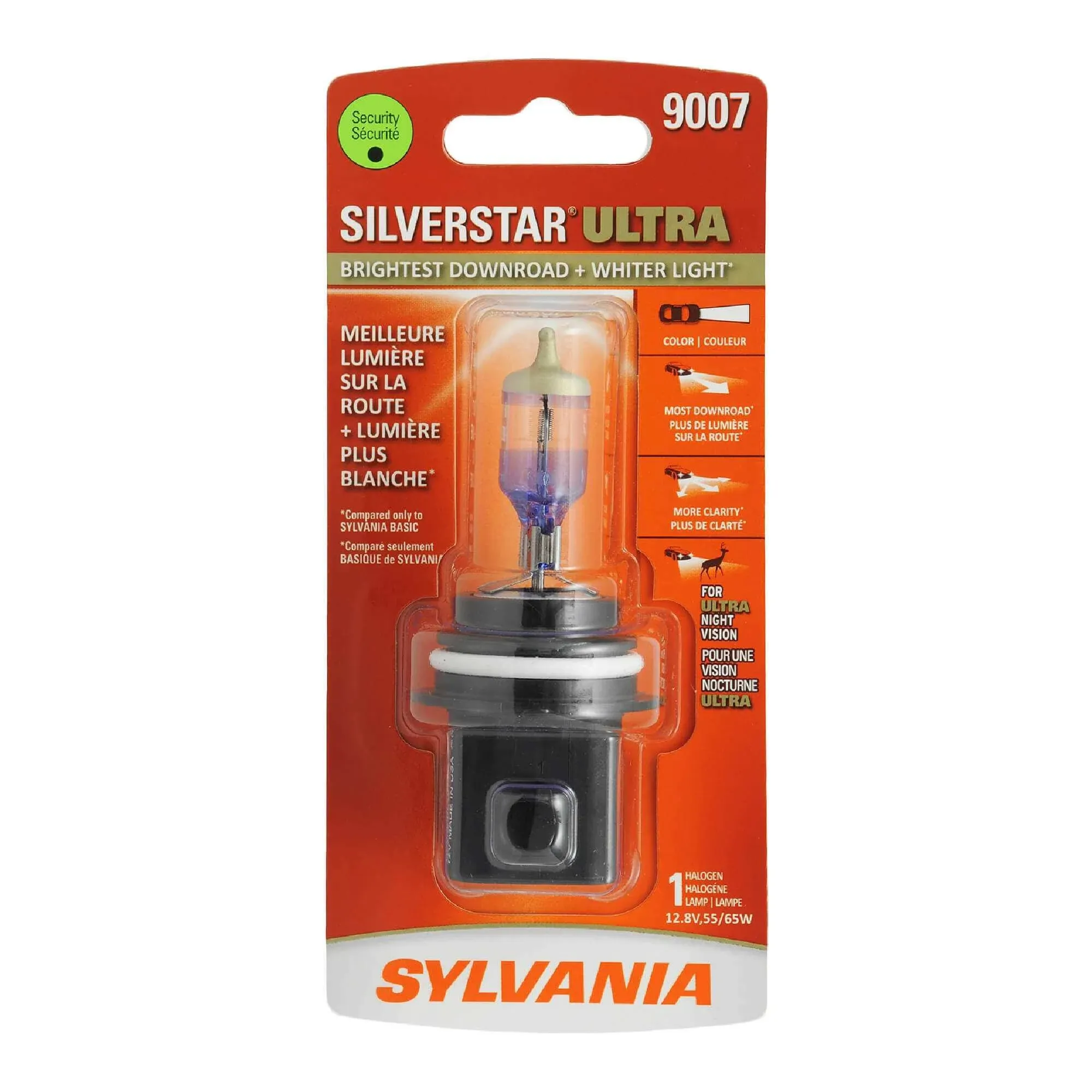 Sylvania 9007 Silverstar Ultra High Performance Halogen Headlight Bulb