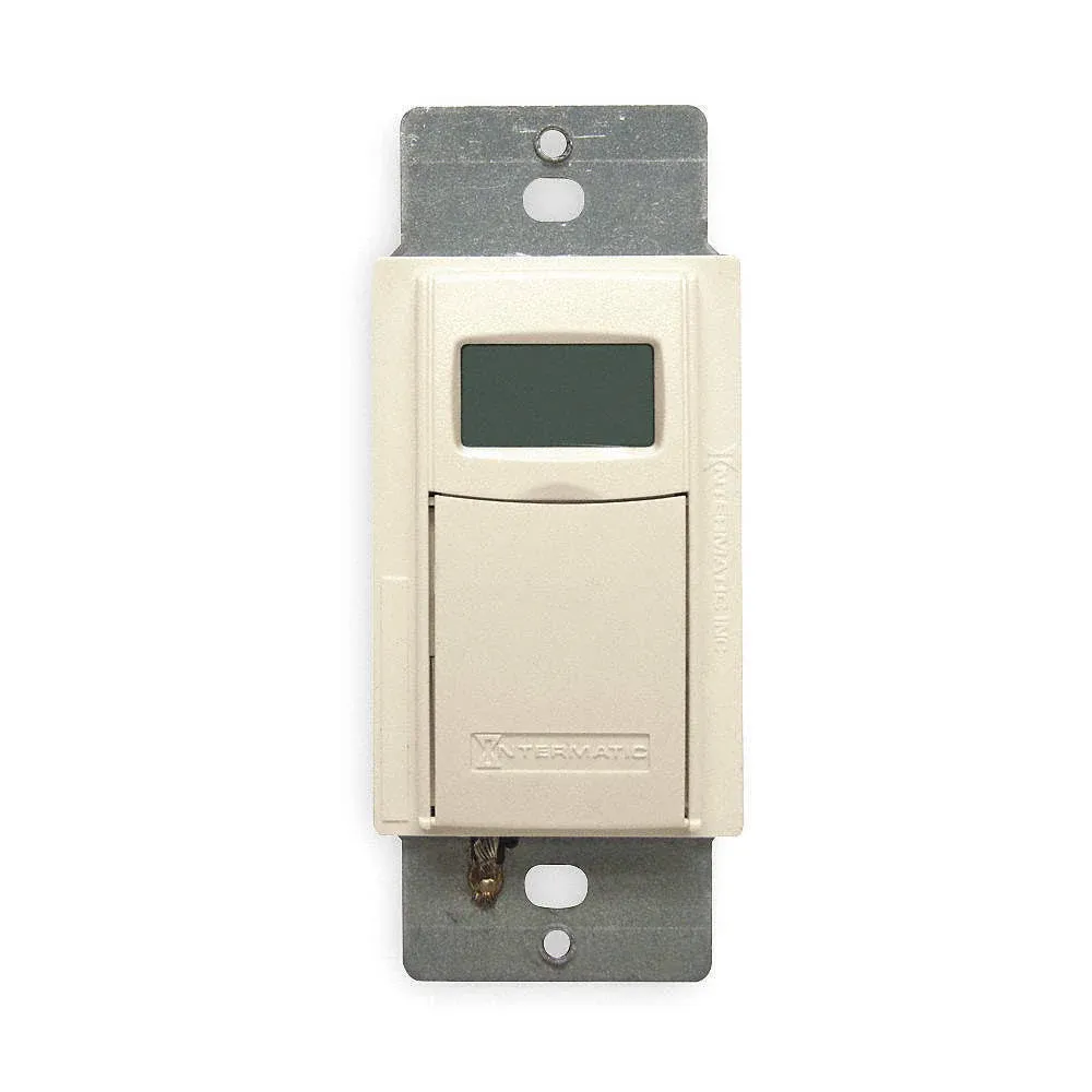 INTERMATIC Wall Switch Timer: 7 day Max, 1 min Min, SPST-NO, 277V AC, No Wall Plate Included