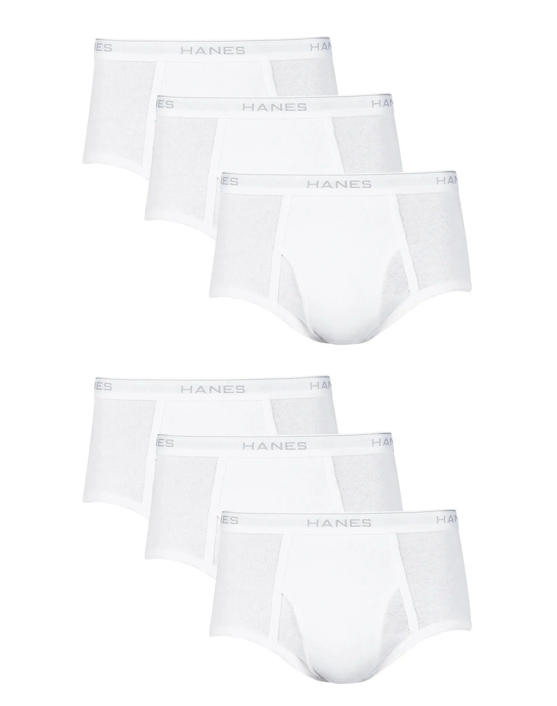 Hanes Men's Value Pack White Briefs, 6 Pack