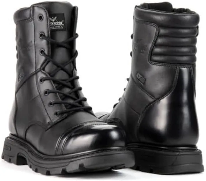 Thorogood GEN-Flex2 8” Side-Zip Black Tactical Boots for Men and Women - High-Shine Leather Heel & Toe with Goodyear Storm Welt and Slip-Resistant Outsole - 11.5 D(M) USThorogood GEN-Flex2 8” Side-Zip Black Tactical Boots for M…