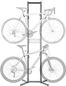 Delta 4-Bike Free Standing Rack & Basket