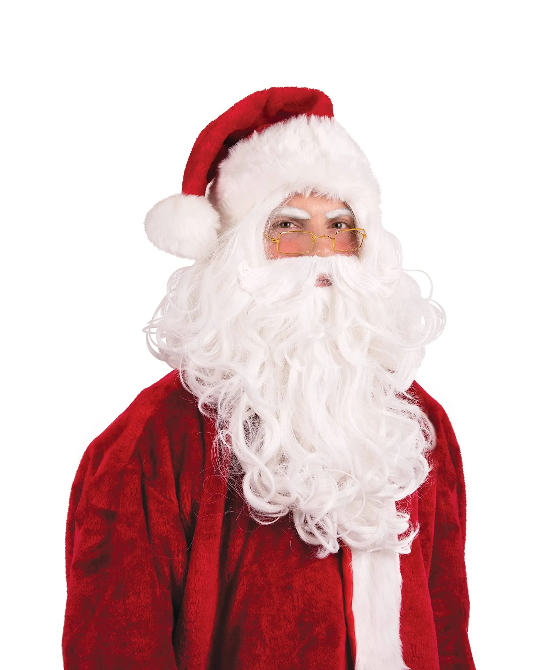 Kangaroo Santa Beard, Mustache & Santa Wig, Santa Beard and Wig Set, Santa Claus White Beard Wig, Cosplay Christmas Wig & Beard, Accessories of Santa Claus Costume for Men, Christmas Stocking Stuffers