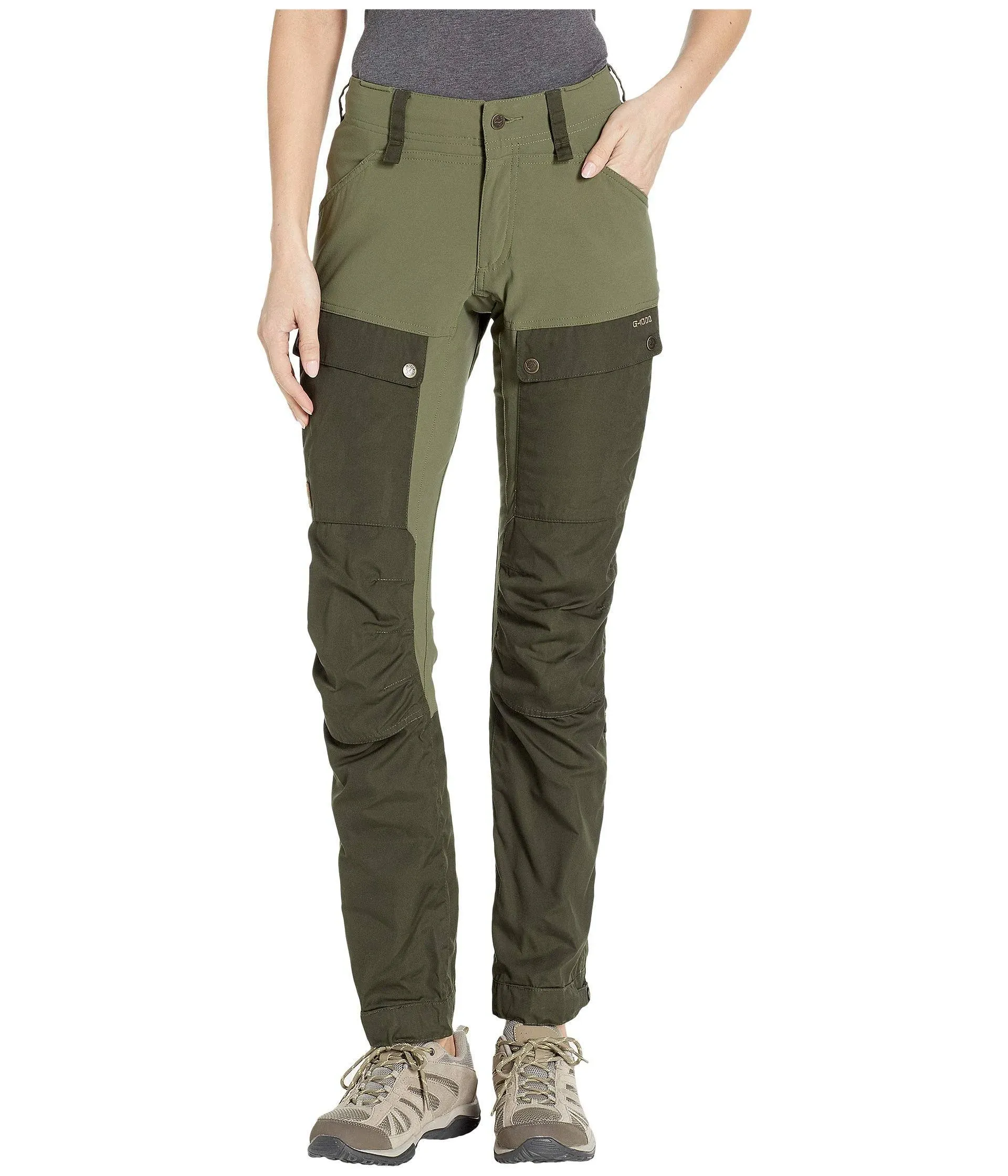 Fjallraven - Women's Keb Trousers Curved, Deep Forest/Laurel Green, 46