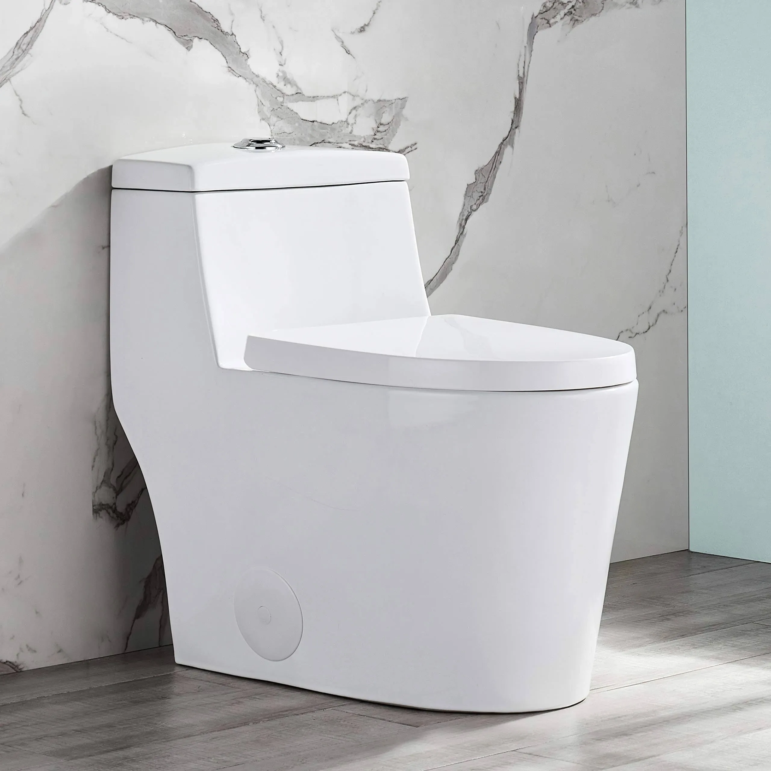 DeerValley Prism Dual-Flush Elongated One-Piece Toilet (Seat Included)