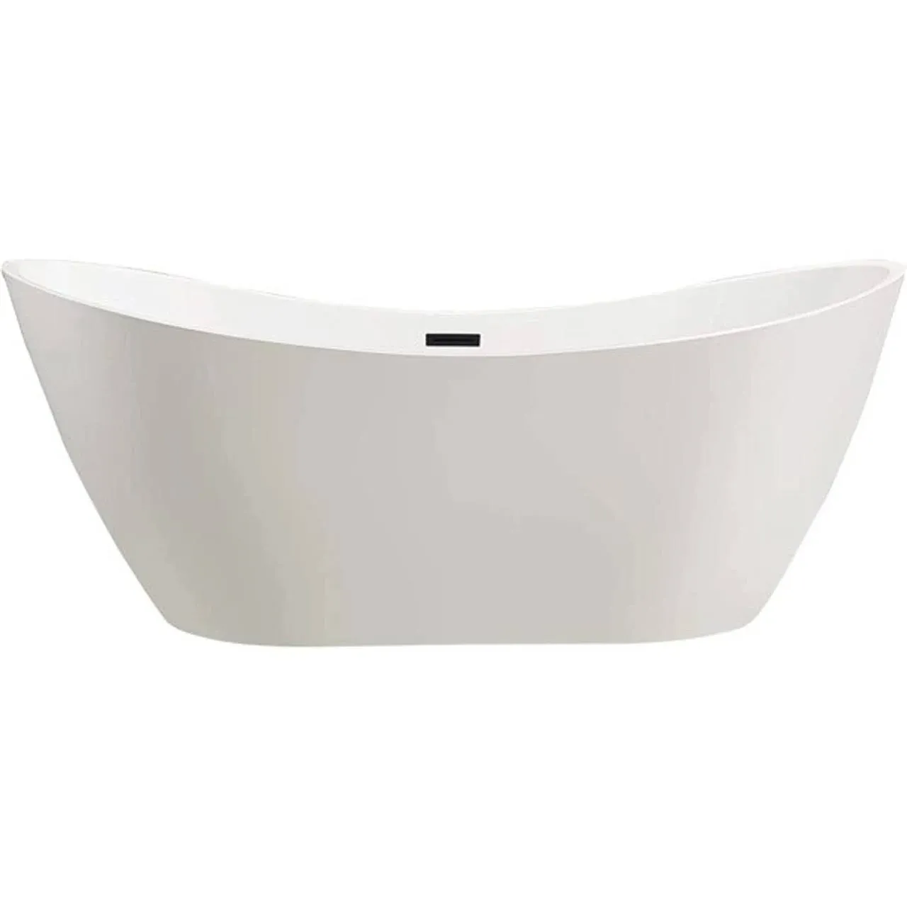 71" x 31.5" Freestanding Bathtub White/Matte Black