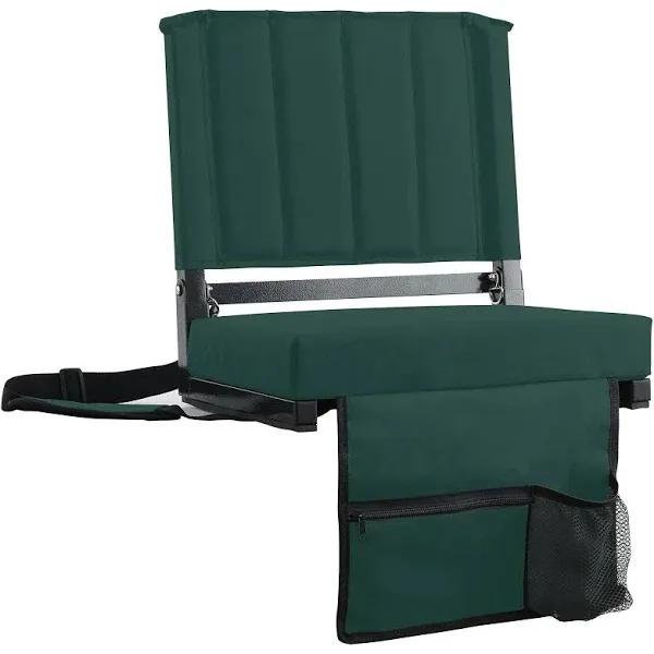 SPORT BEATS Stadium Seats with Back Support Bleacher Chairs with Back and Cushion Thick Padded Bleacher Seats Includes Shoulder Strap