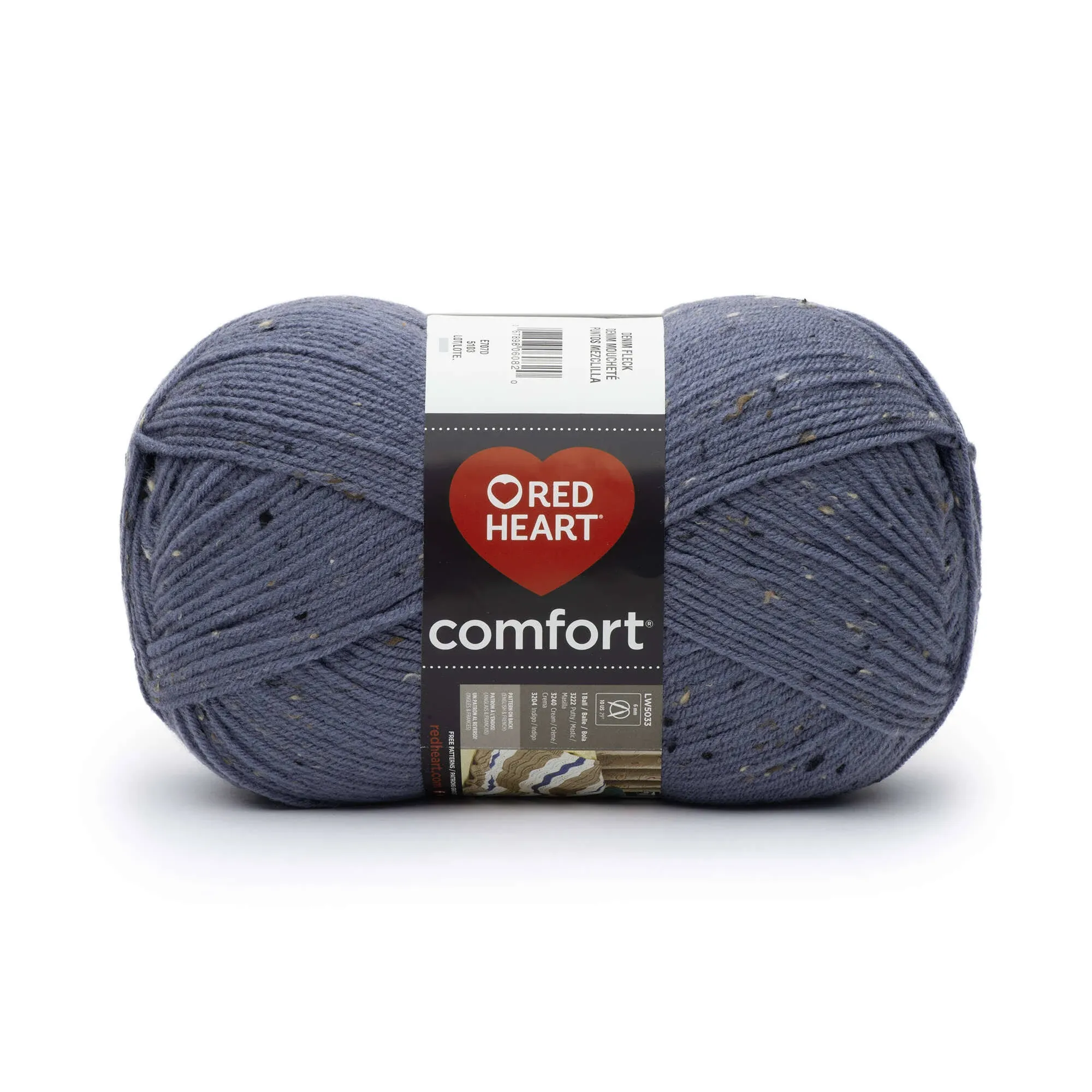 Red Heart Comfort Yarn-Denim Fleck