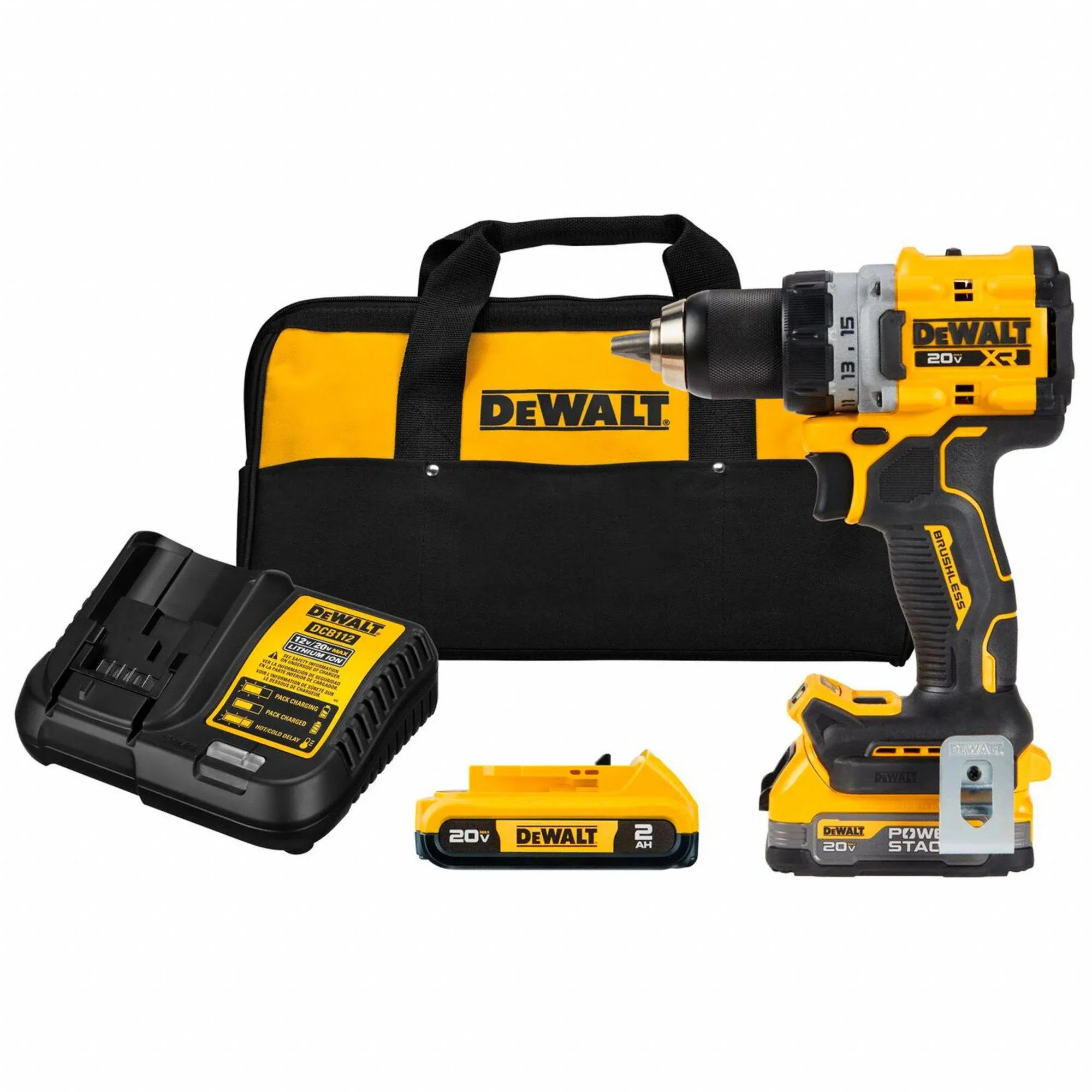 DeWalt DCD800D1E1 20V Max XR 1/2" Brushless Cordless Drill/Driver Kit