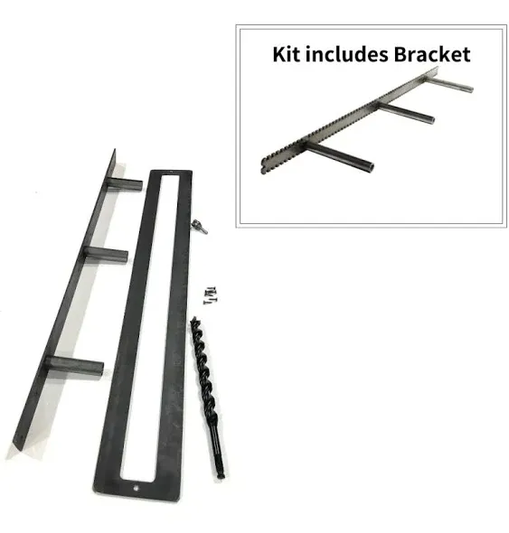 Heavy Duty Metal Floating Shelf Bracket with Install kit. Mounting Locations Every Half inch (28 inch Build Kit)