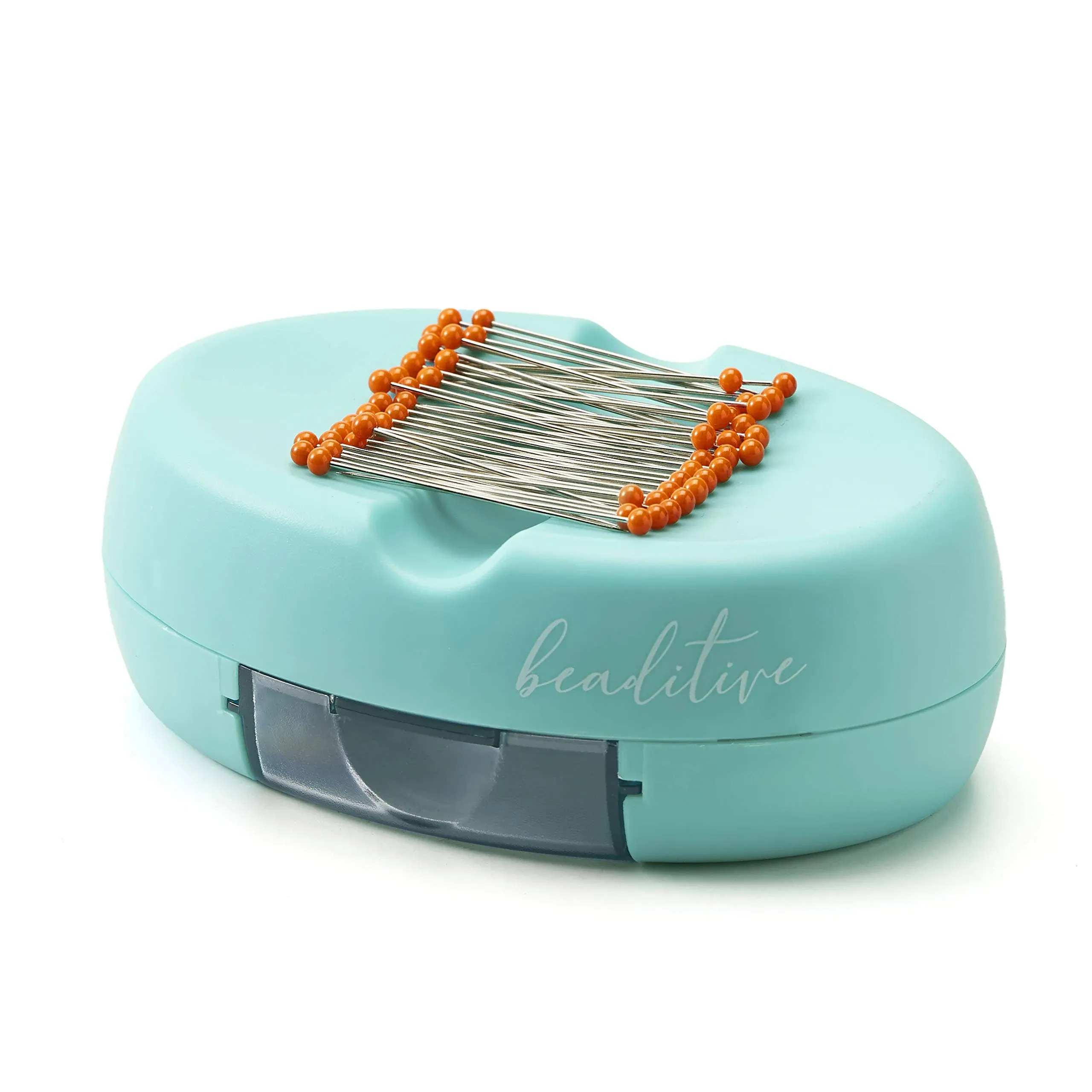 Beaditive Magnetic Pin Cushion with Drawer - Strong Magnet Turquoise 