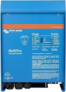 Victron Energy MultiPlus 3000VA 12-Volt Pure Sine Wave Inverter and 120 amp Battery Charger, UL-Certified