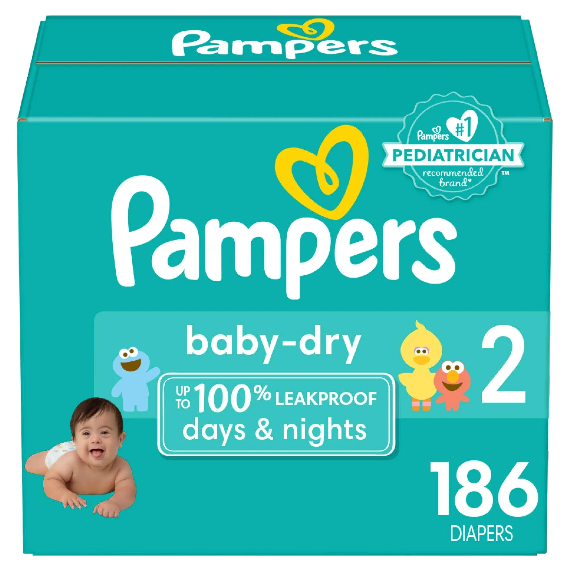 Pampers Baby Dry Diapers - (Select Size and Count)