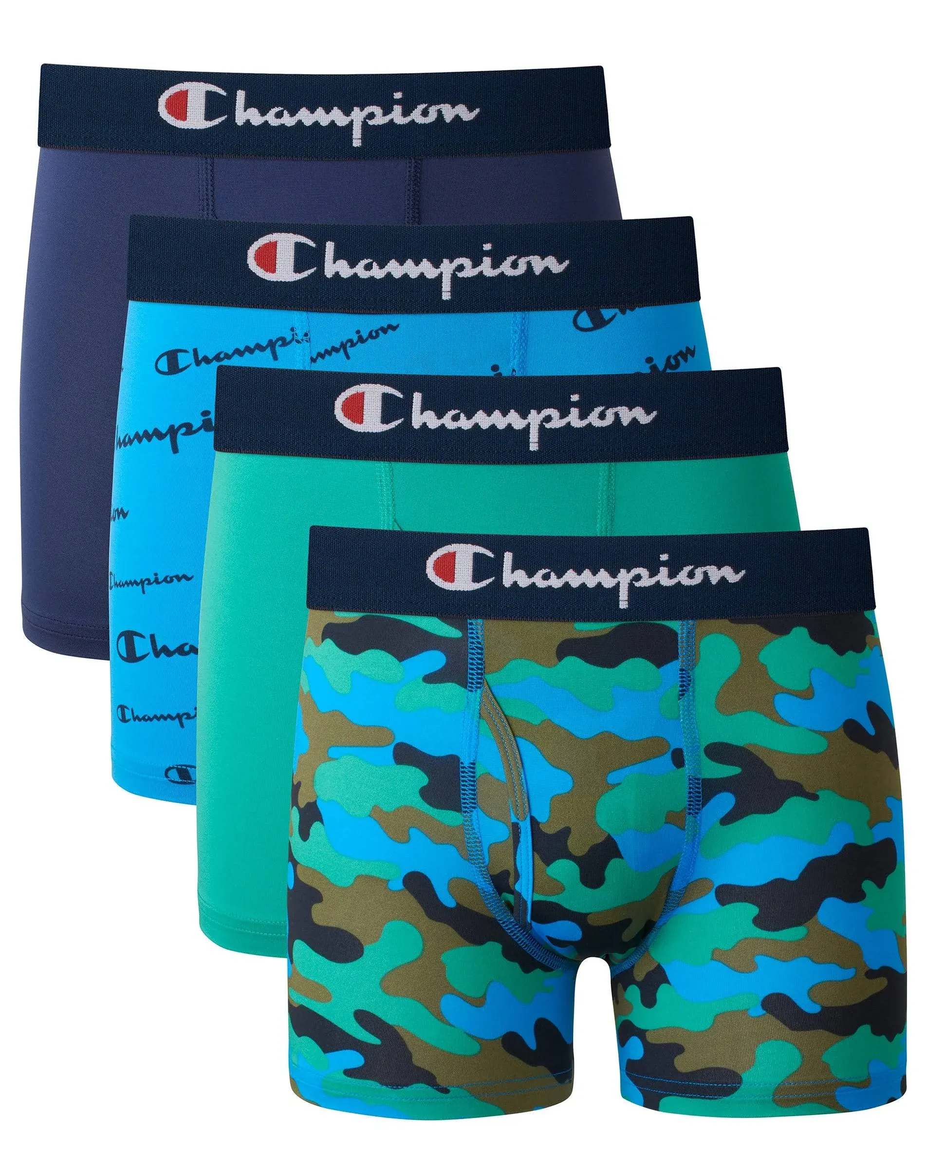 Champion Boys' 4-Pack Everyday Active Stretch Boxer Briefs