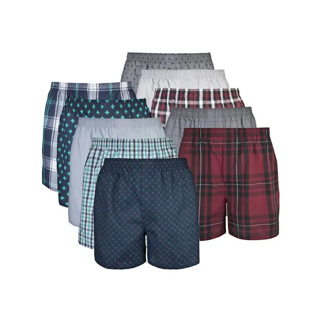 Gildan Adult Men's Woven Boxers, 10-Pack, Sizes S-2XL, 4.5" Inseam