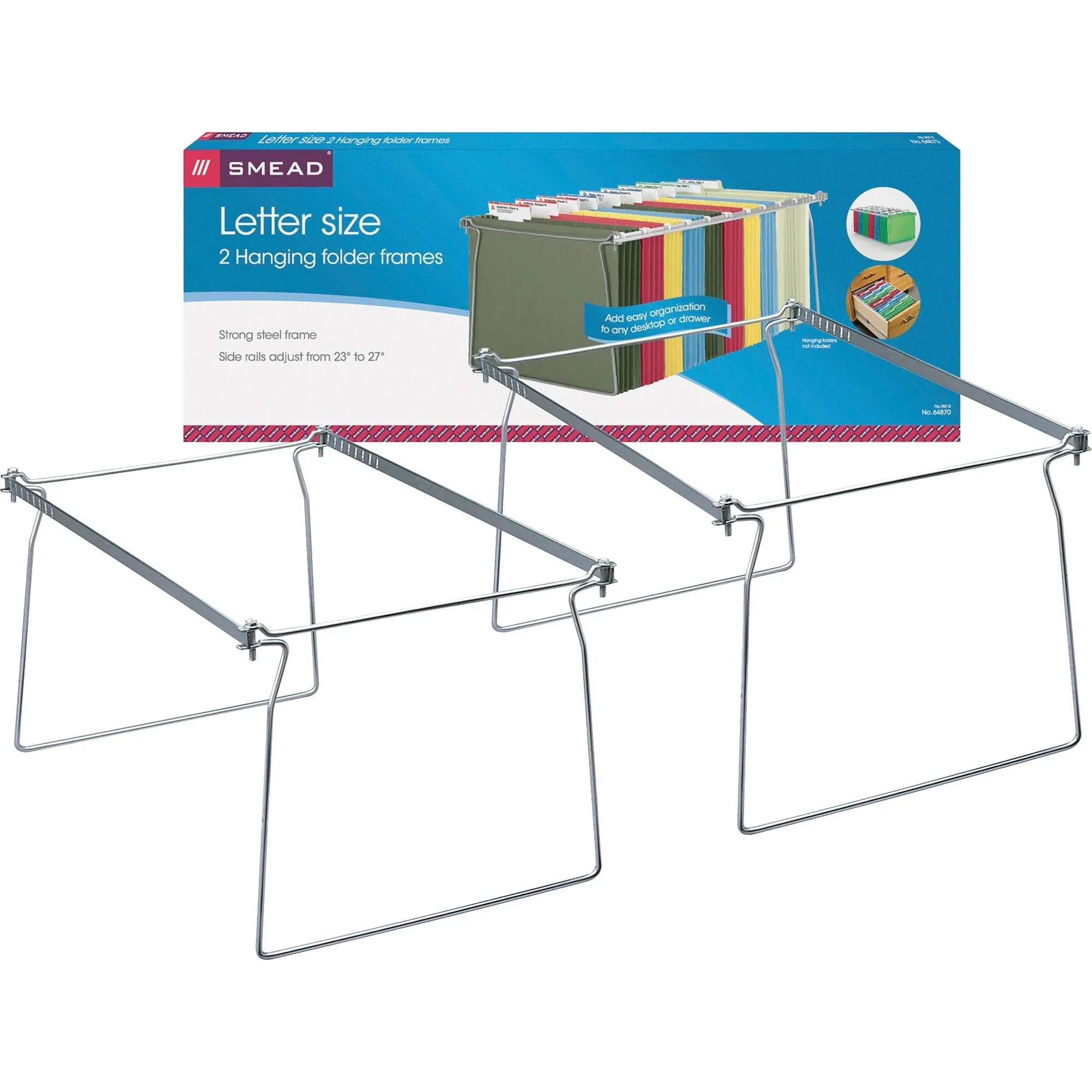 Smead™ Hanging File Folder Drawer Frames, Steel, Letter Size, 2/Pack (SMD64870)