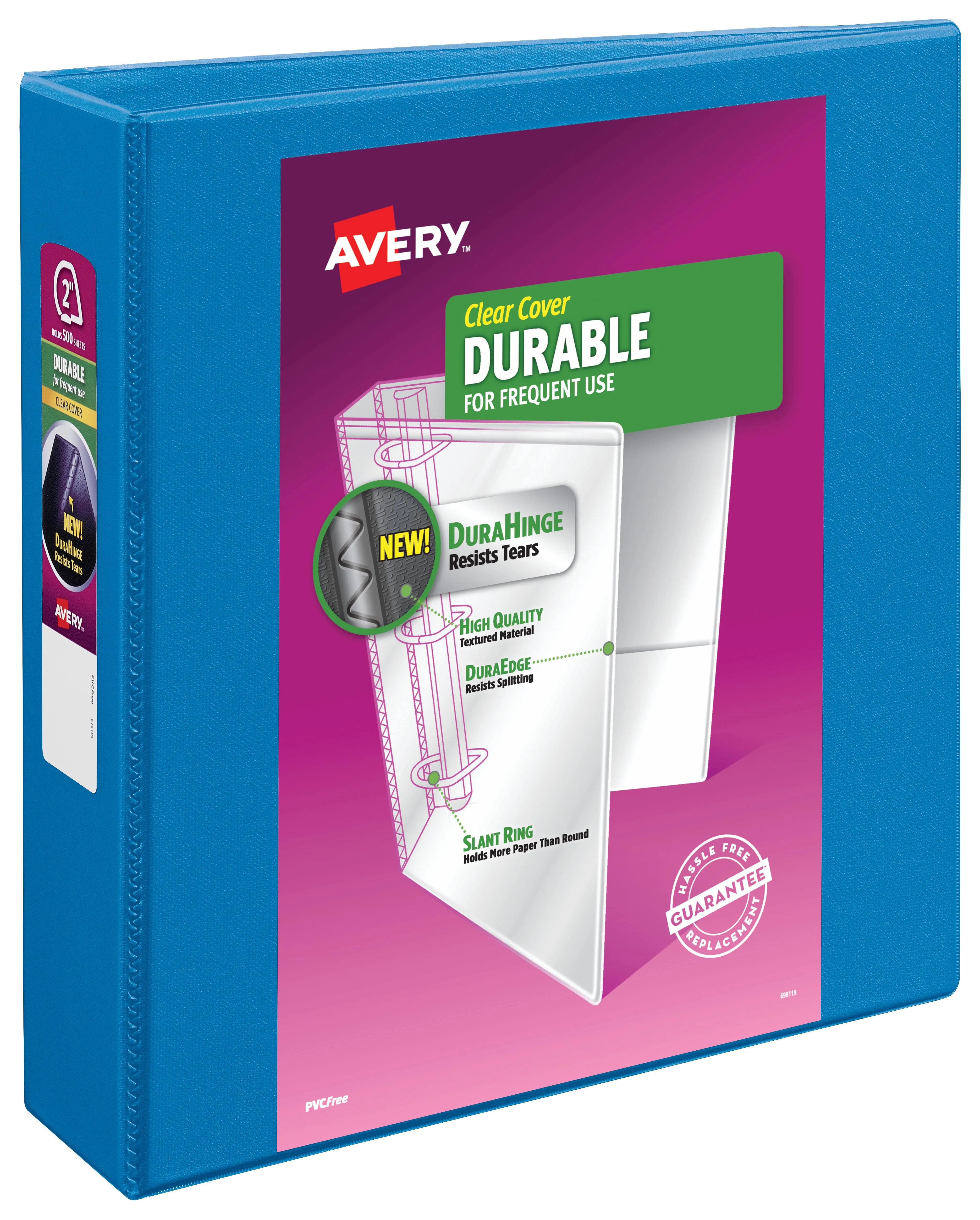 Avery 2" Dark Blue Durable View Binders with Slant Ring 6pk - 17837