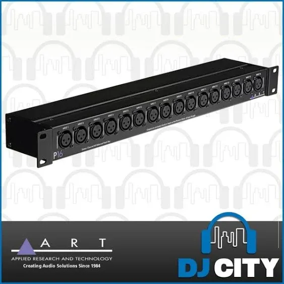 ART P16 Rackmount 16-Channel Balanced XLR Patchbay | Reverb