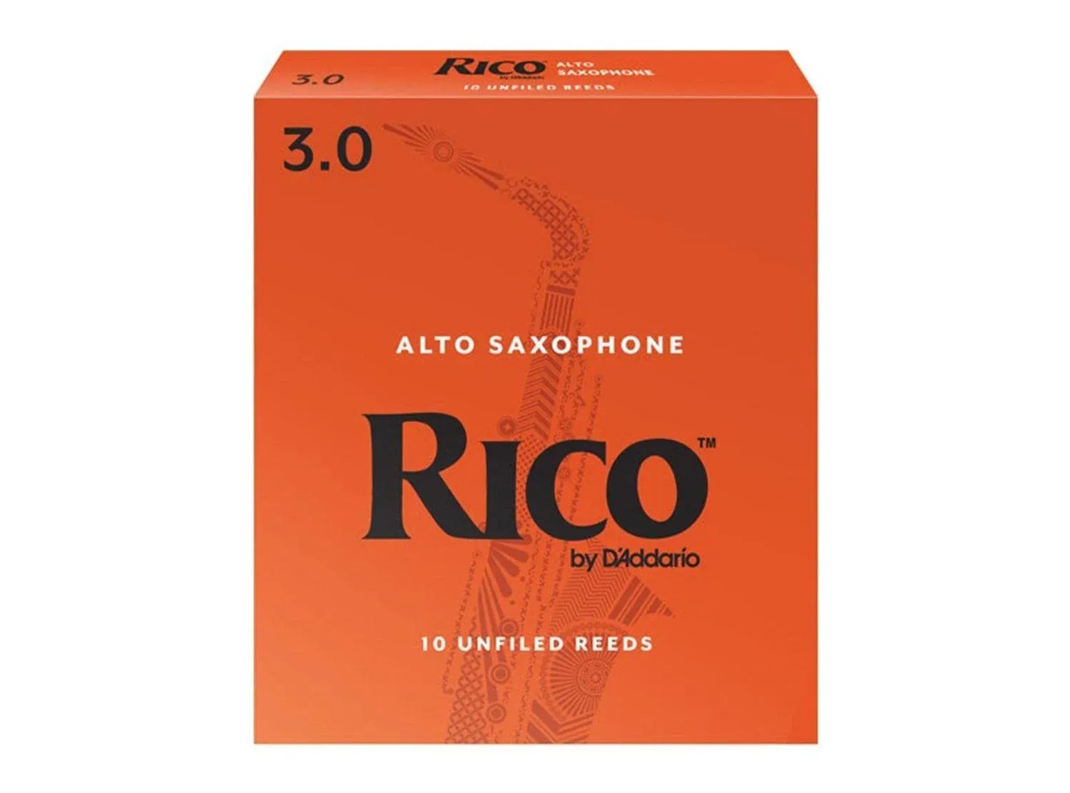 Rico 10 Pack Alto Saxophone Reeds 2.5