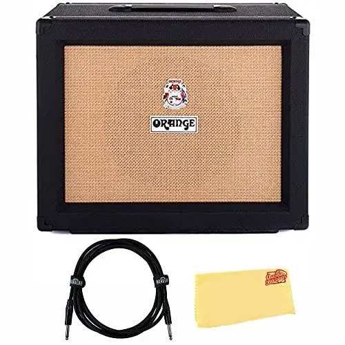 Orange PPC112 1x12-Inch Closed-Back Speaker Cabinet - Black w/ Instrument Cable