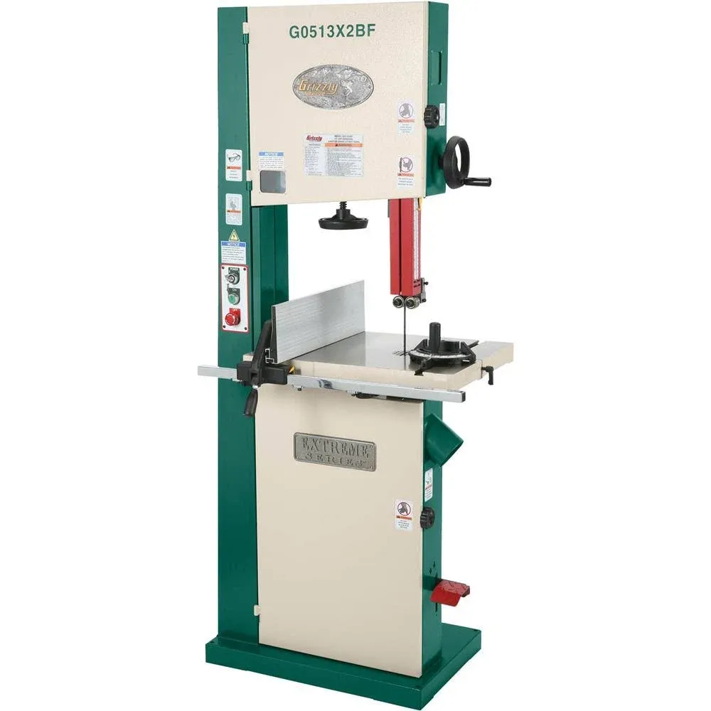 Grizzly 17" 2 HP Extreme-Series Bandsaw w/ Cast-Iron Trunnion & Foot Brake G0513X2BF