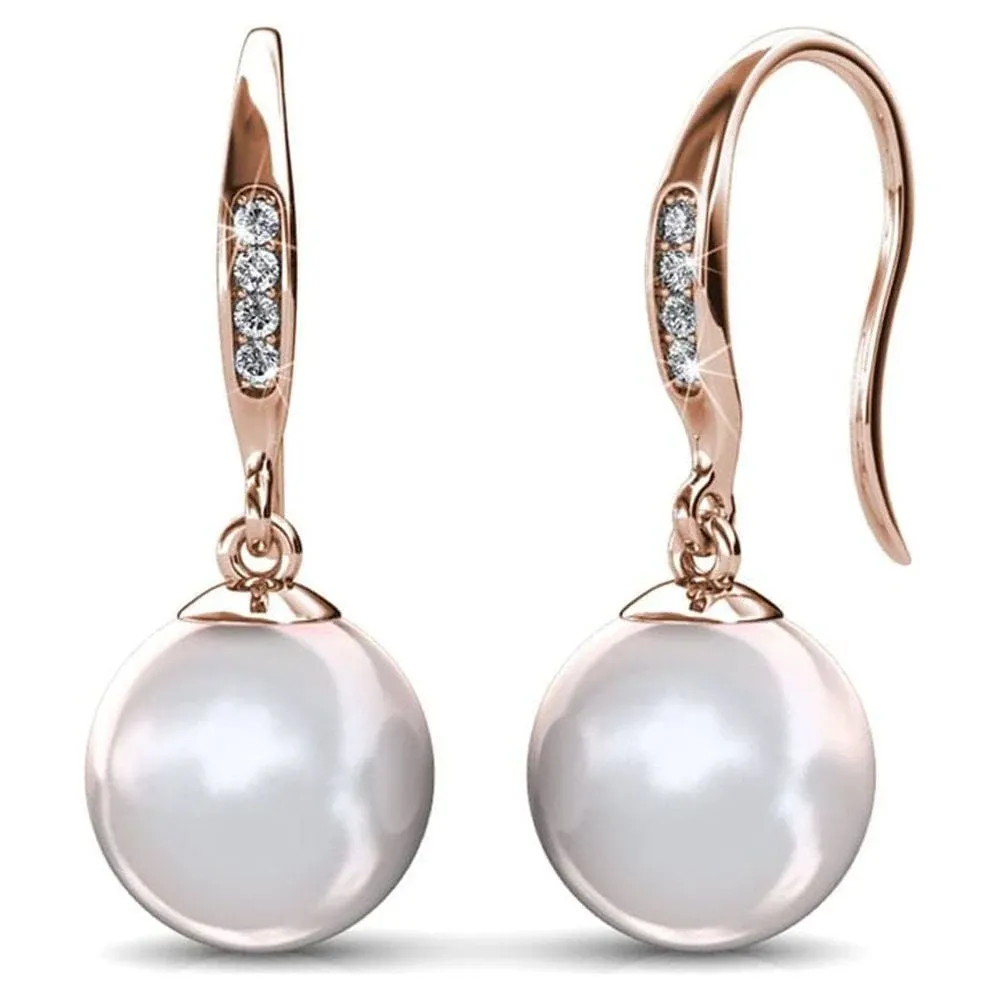  White Gold Pearl Earrings Betty 18K