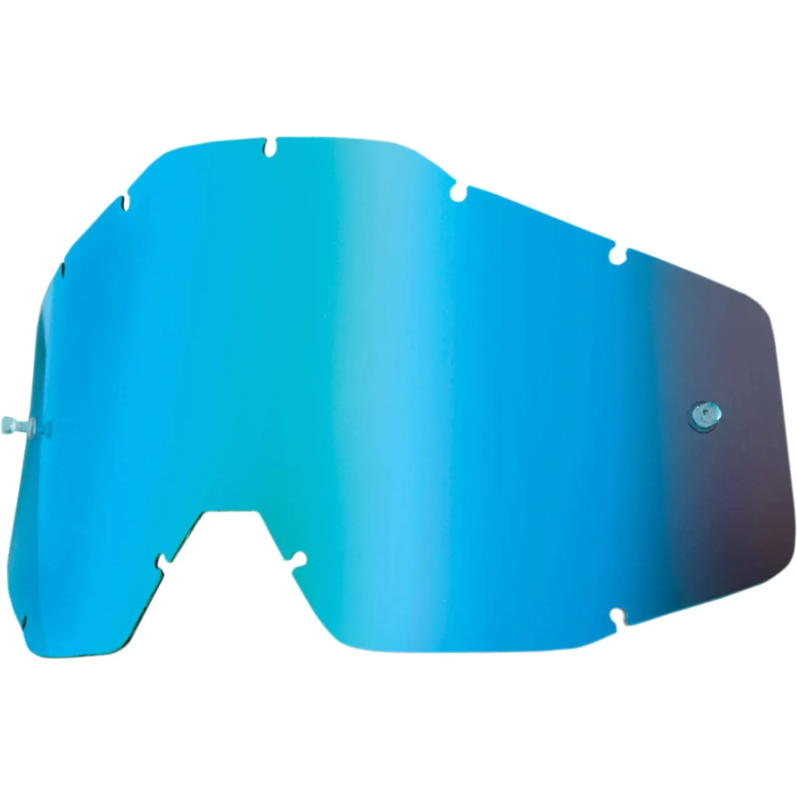 100% RaceCraft/Accu<wbr/>ri/Strata Anti-Fog Lens with Posts - Blue Mirror-Blue