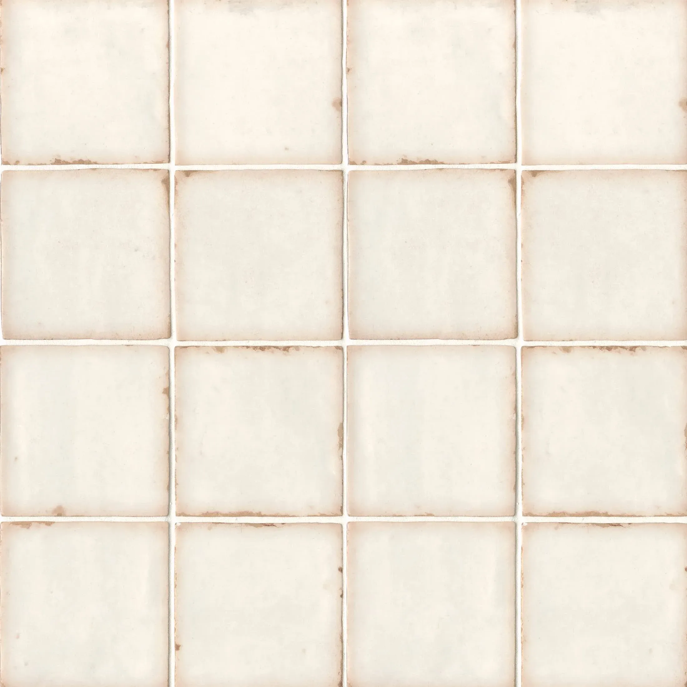 Casablanca 5" x 5" Matte Ceramic Tile in White by Bedrosians