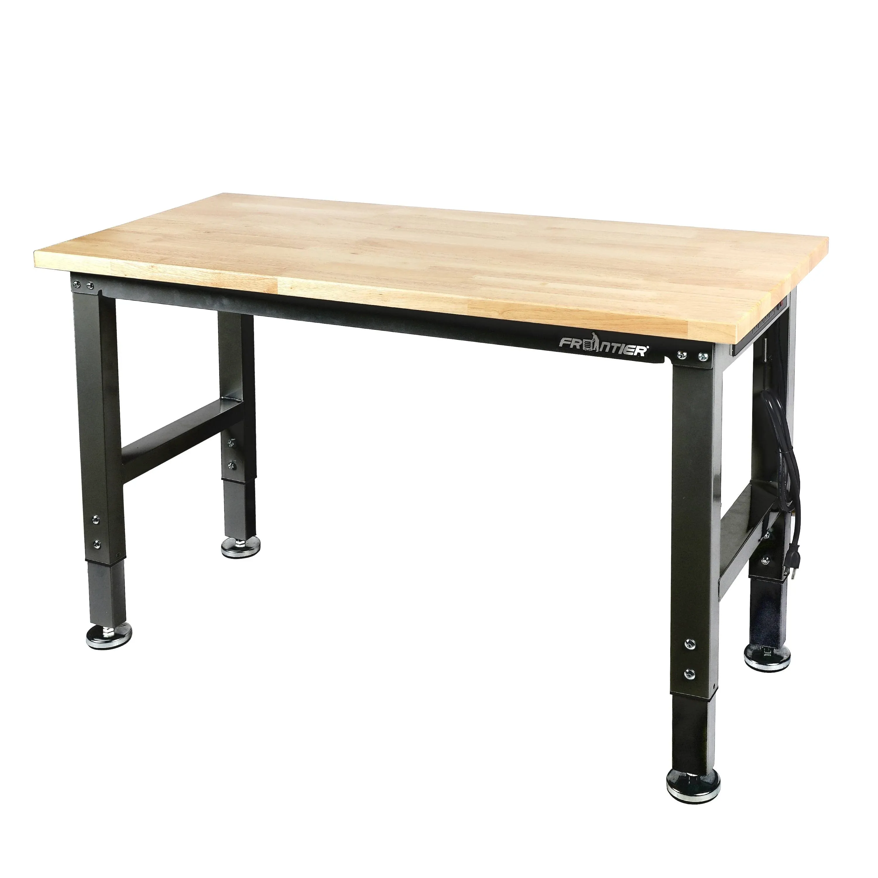 WORKPRO Adjustable Workbench Rubber Wood Top Heavy-Duty Workstation