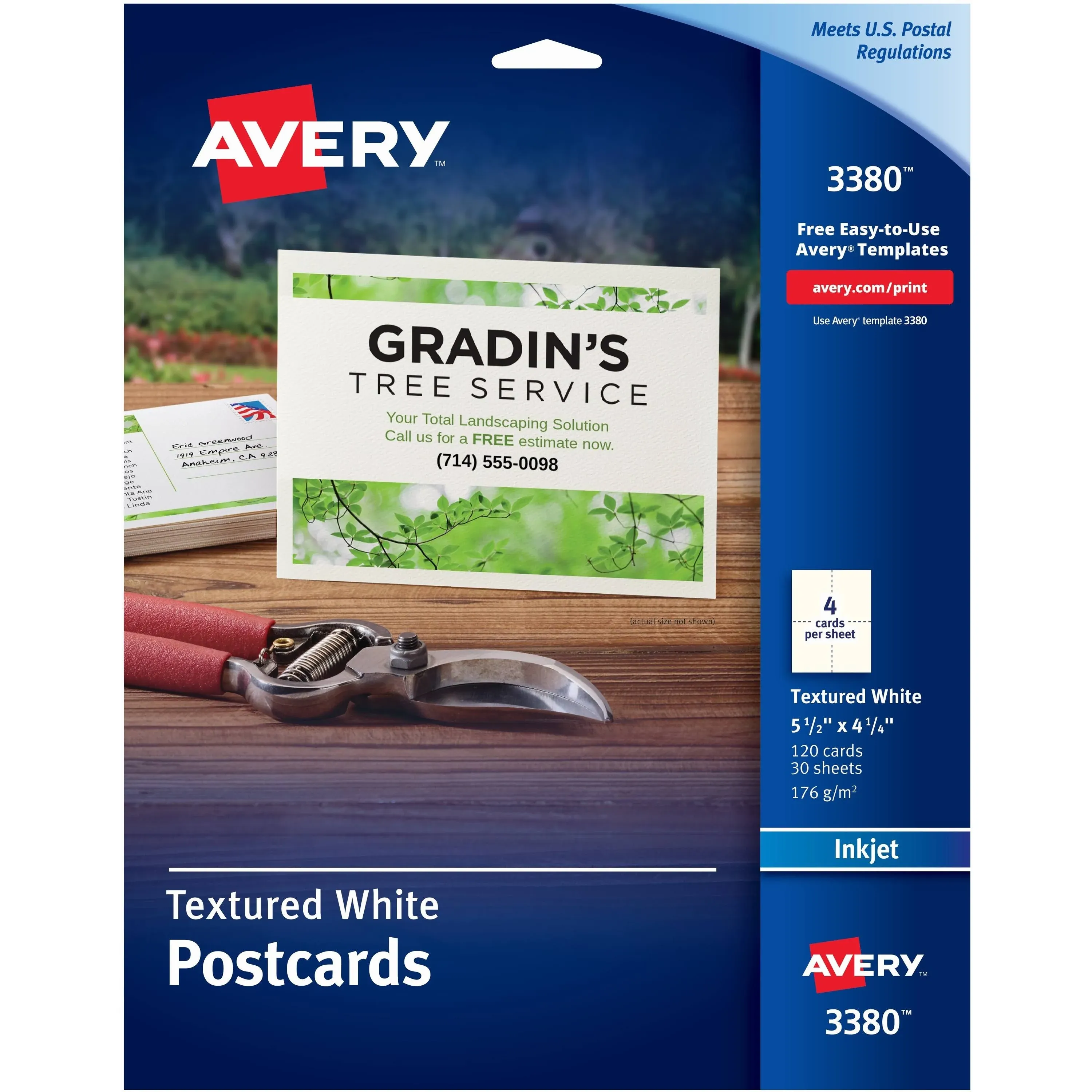 Avery Textured Postcards 3380