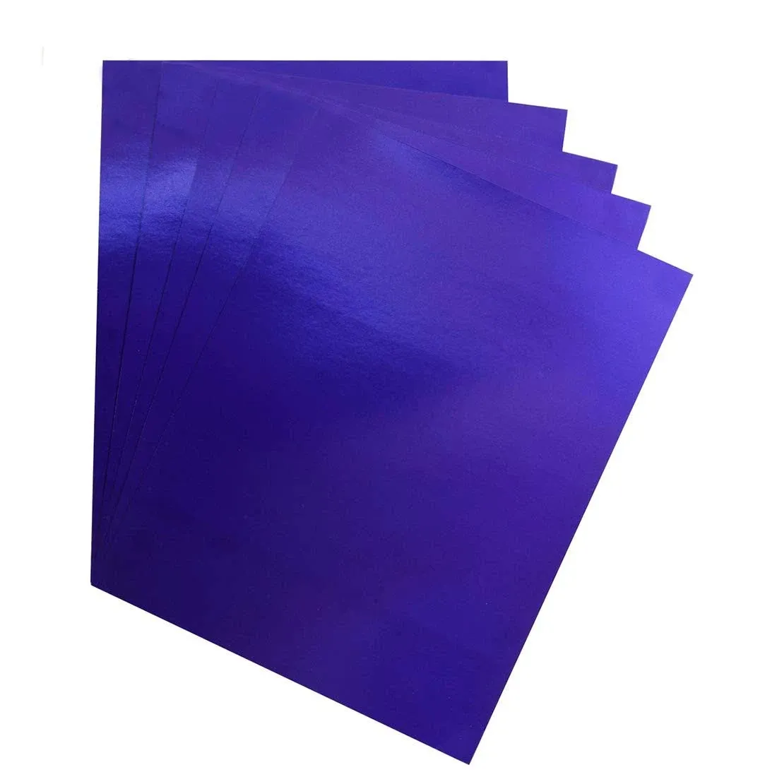 Hygloss Blue Metallic Foil Board Sheets, 8.5 x 11-Inch, Shiny, 25-Sheets