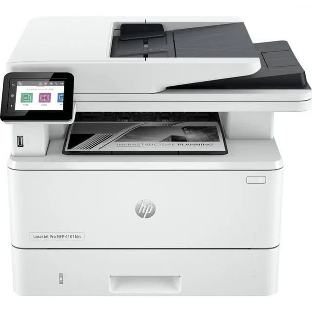 HP Inc. LaserJet Pro MFP 4101fdw Laser Printer, Black And White Mobile Print, Copy,