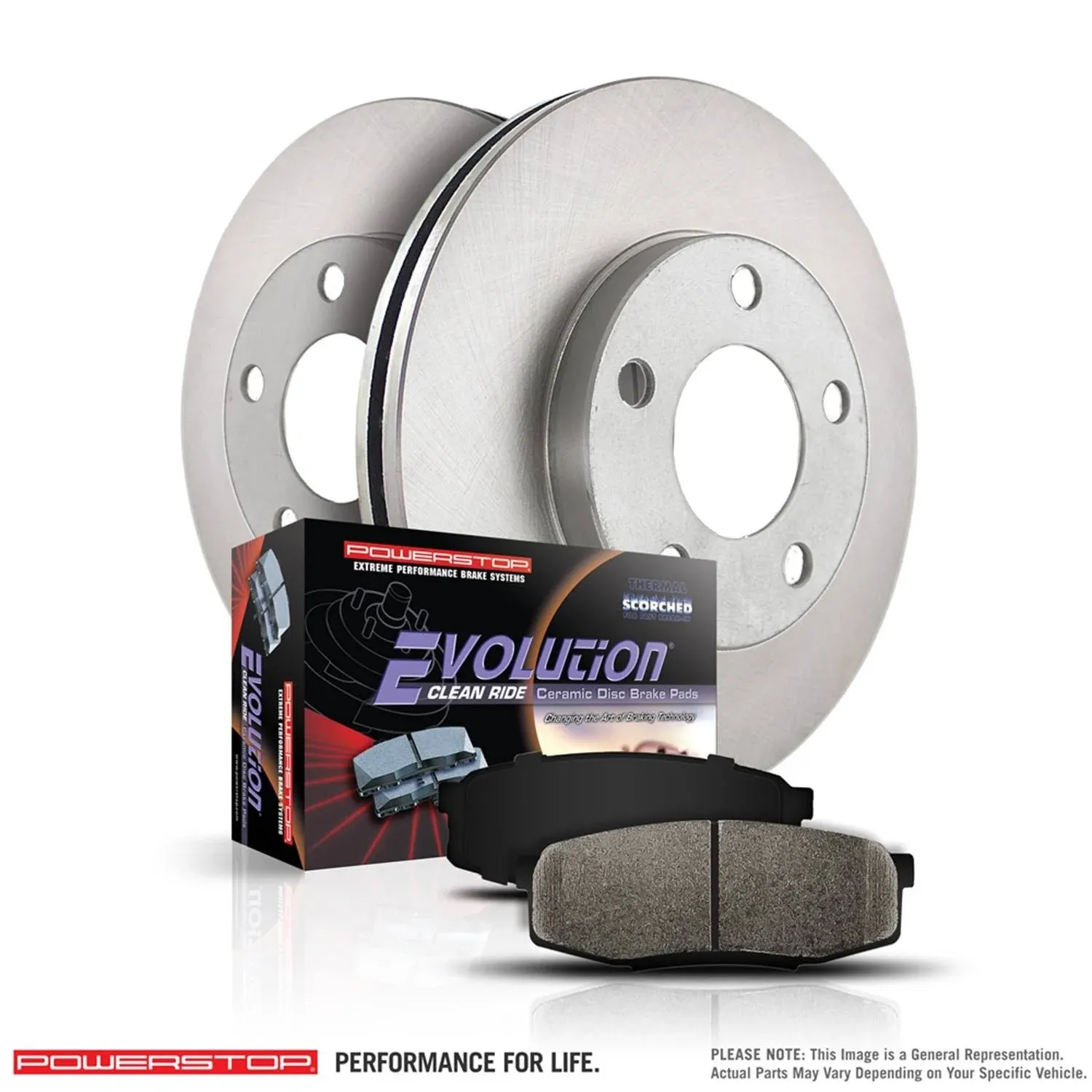 Power Stop KOE6403 Autospecialty Front Replacement Brake Kit-OE Brake Rotors & Ceramic Brake Pads For Ford F-250 F-350 F-450 4WD 8 Lug