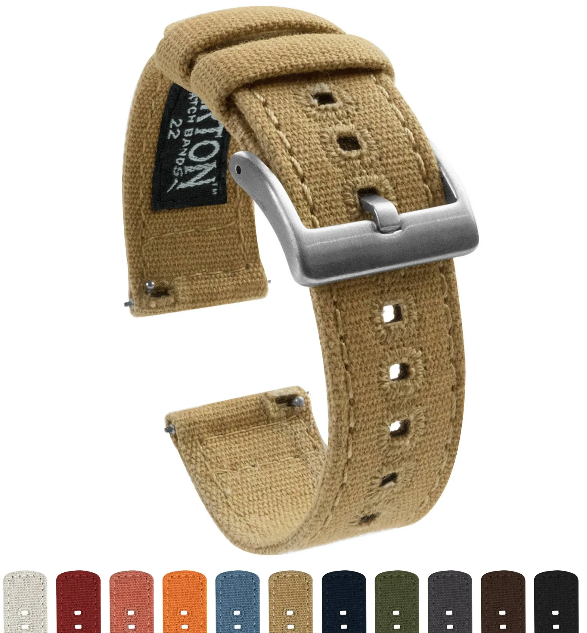 Barton Watch Bands Barton Canvas Quick Release Watch Band Straps