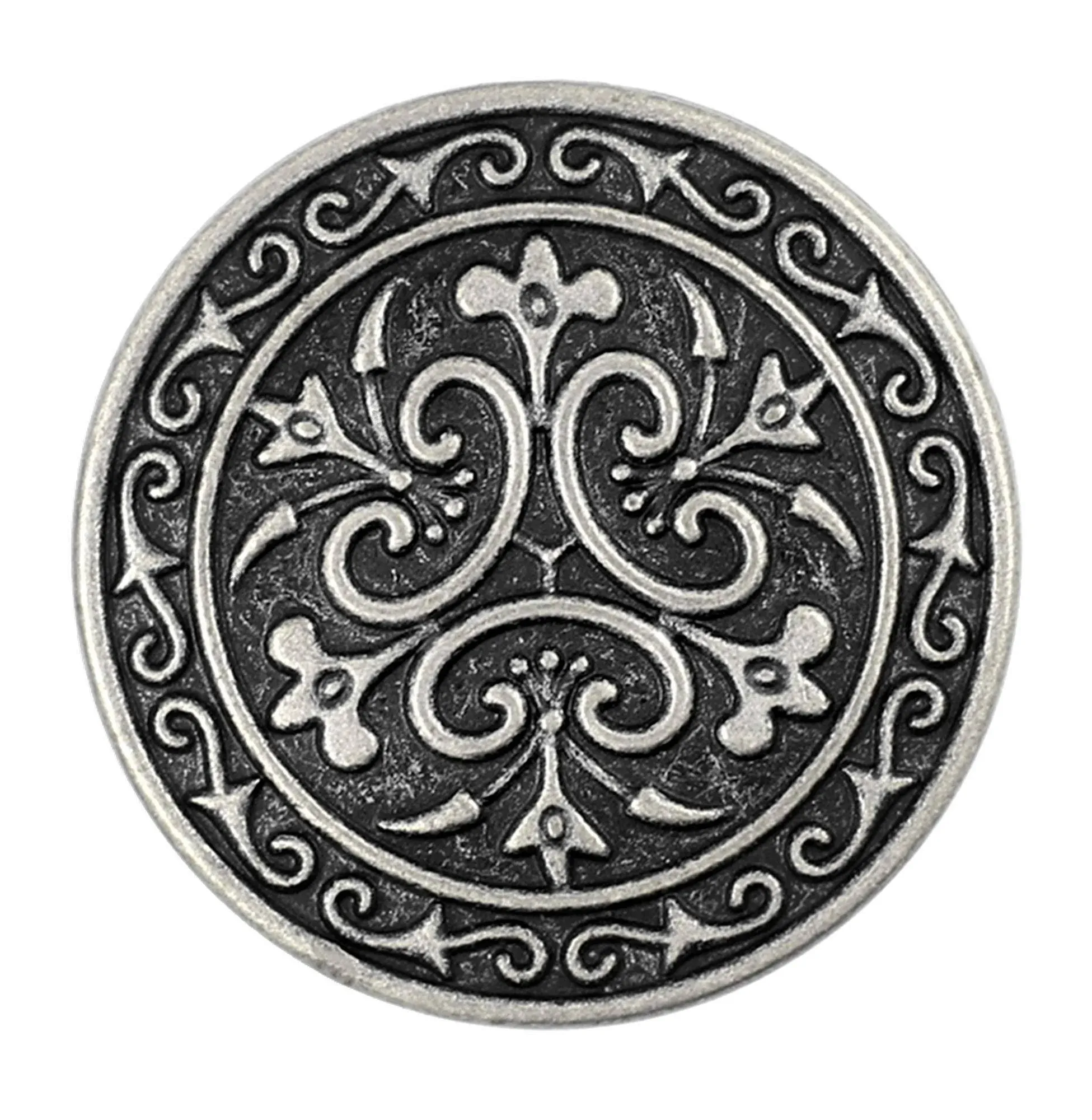 Bezelry 12 Pieces Celtic Flowers Metal Shank Buttons. 23mm (7/8 inch) (Antique ...