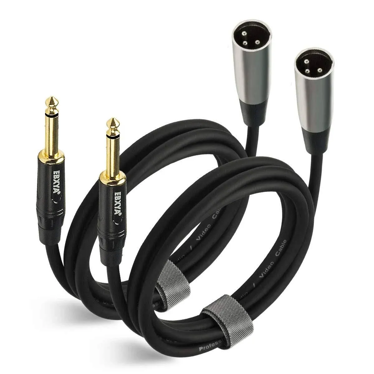 XLR Male to 1/4 Inch TS Mono Unbalanced Microphone Cable 6Ft 6.35Mm to XLR Cabl