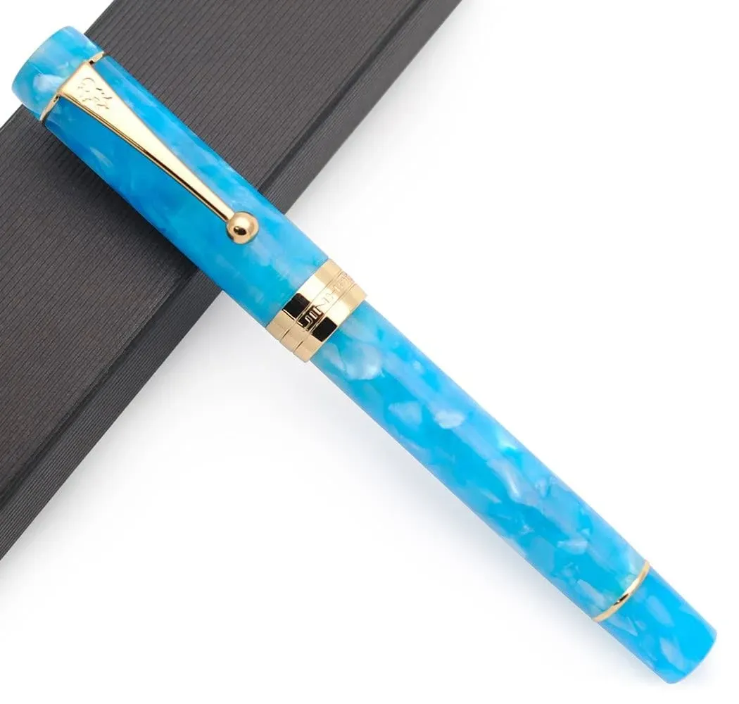 JINHAO 100 Fountain Pen with Ink Converter Sky Blue-C Medium Nib 0.7mm