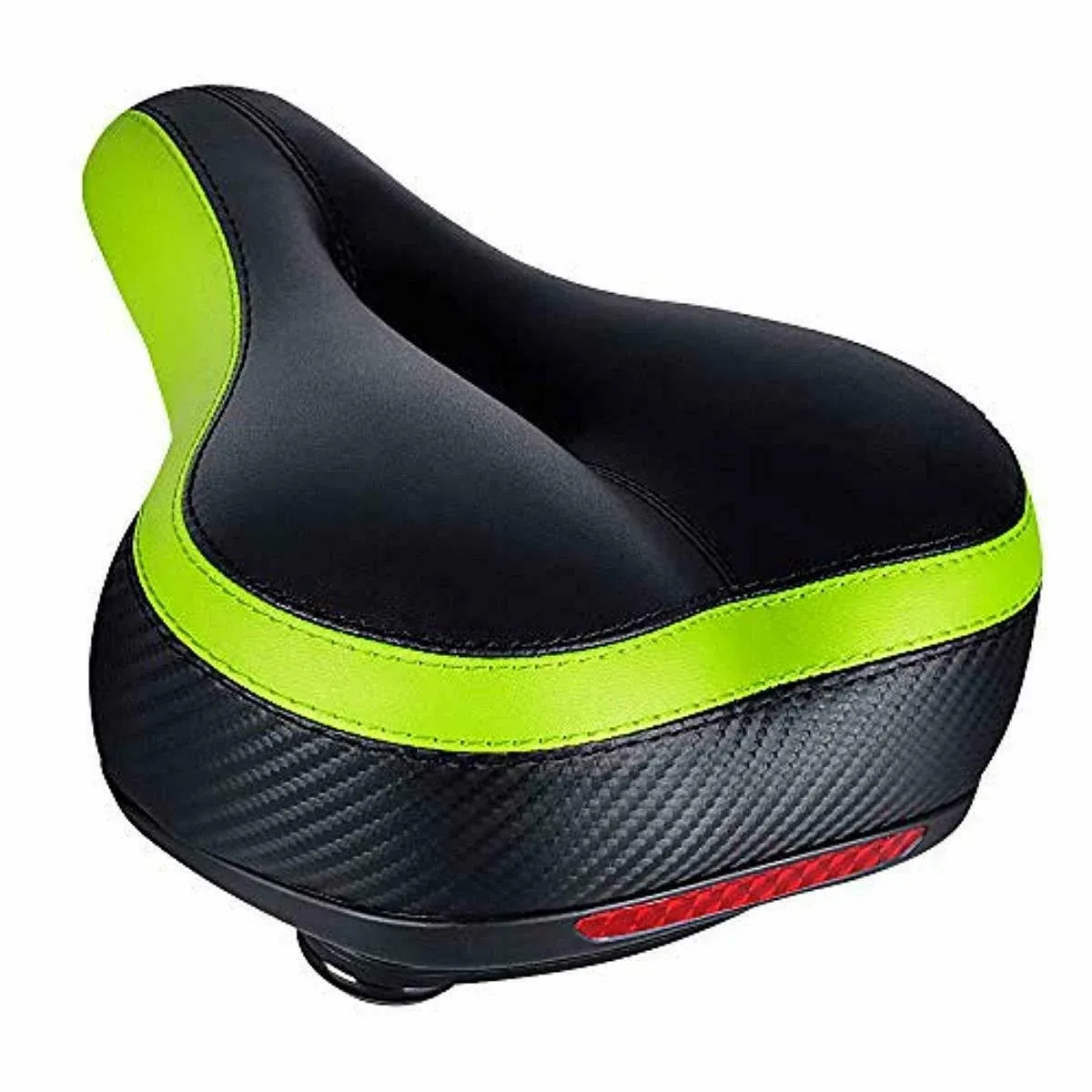 Bike Seat, Most Comfortable Bicycle Seat Dual Shock Absorbing Memory Foam Waterproof Bicycle Saddle Bike Seat Replacement with Refective Tape