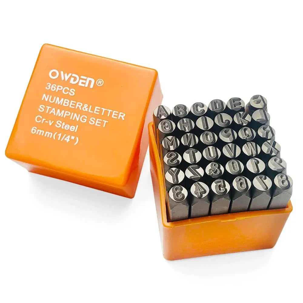 OWDEN Professional 36Pcs. Steel Metal Stamp Set