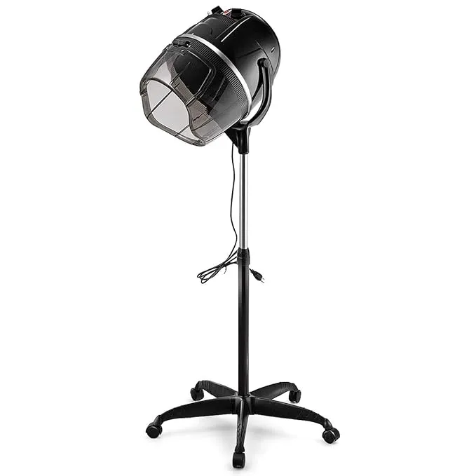 ZENY Stand Up Hair Dryer 1300W Adjustable Floor Hooded Bonnet Hair Dryers with Rolling Wheels Professional Salon Equipment for Beauty Home Hair Drying