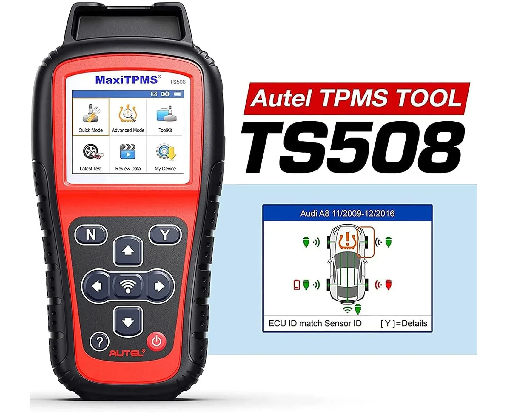 Autel MaxiTPMS TS508WF TPMS Relearn Tool, 2024 WiFi Ver. of TS508 TS501 TS408S TS601, Activate/Relearn/Diagnosis All Sensors, Program Autel